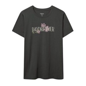 Torrid Charcoal 'Daydreamer' Graphic Tee with Pink Floral